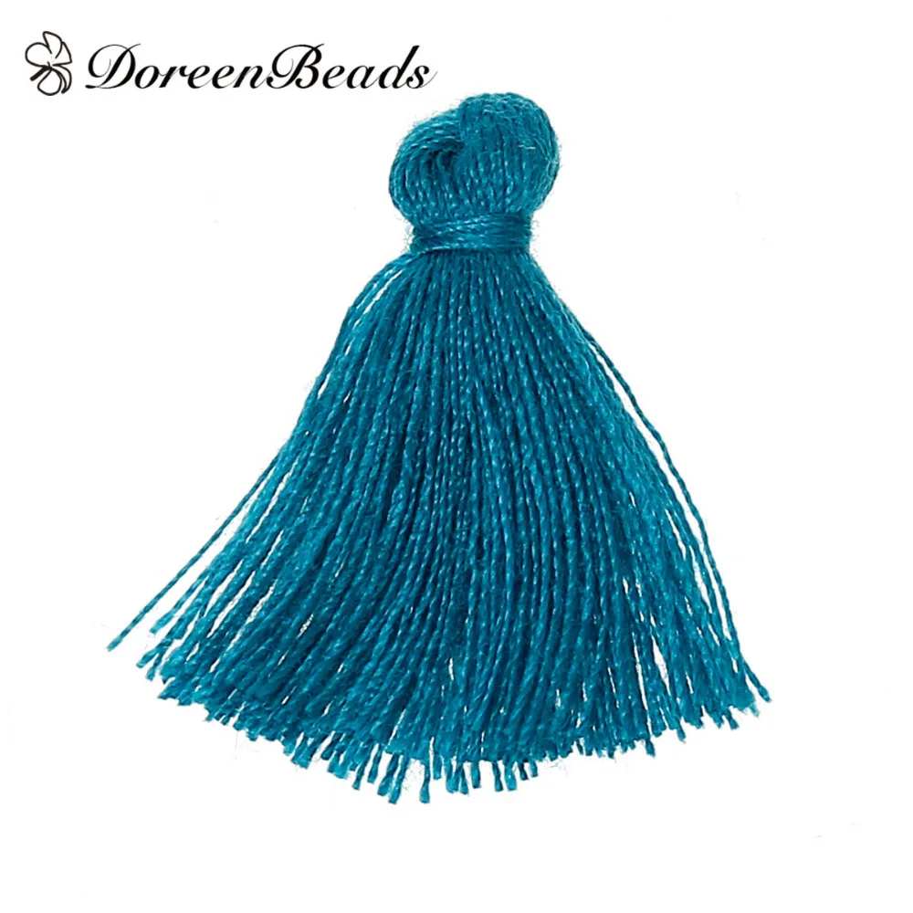 DoreenBeads Cotton Tassel Peacock Blue 25mm(1")long, 50 PCsin Tassel Fringe from Home & Garden