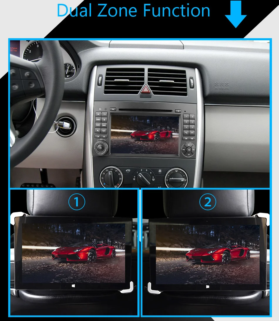 Cheap Eunavi 2 Din Android 8.0 Octa 8 core Car DVD Player For Benz Sprinter Vito W169 W245 W469 W639 B200 Radio GPS WiFi 4G RAM 4GB 16