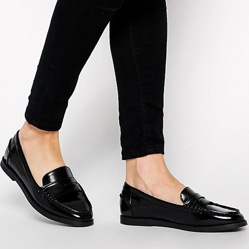 patent leather penny loafer