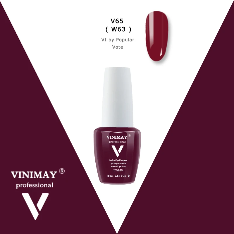 VINIMAY, Новое поступление, гель лак, УФ-гель для ногтей, Гель-лак Vernis, гель Nagellak, Гель-лак для замачивания, Гель-лак, праймер для ногтей, 15 мл - Цвет: V65