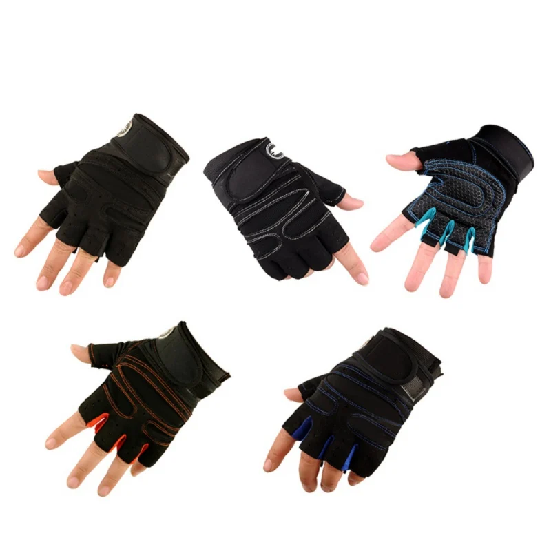 Велосипедные перчатки для горного велосипеда, шоссейные перчатки с полупальцами, мужские летние нескользящие спортивные перчатки для фитнеса, 5 цветов