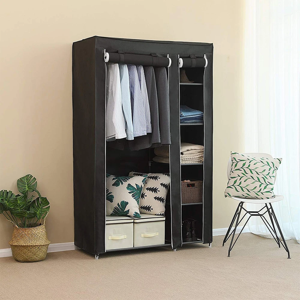 Non Woven Cloth Wardrobe Fabric Closet Portable Folding Dustproof