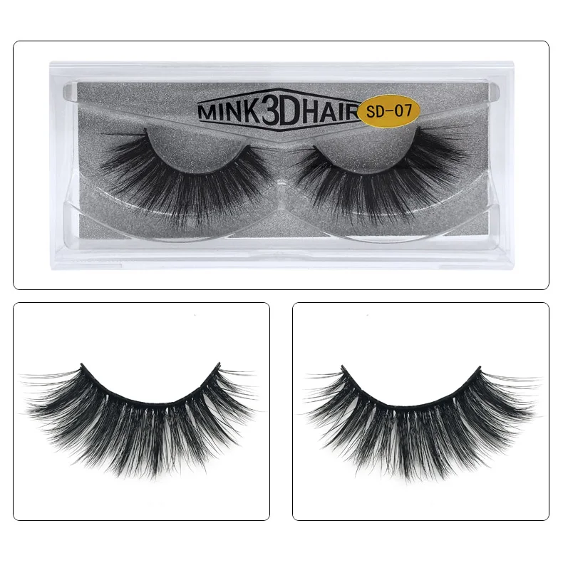 

Mink Lashes 3D Mink Eyelashes 100% Cruelty free Lashes Handmade Reusable Natural Eyelashes Popular False Eyelashes Makeup SD-07