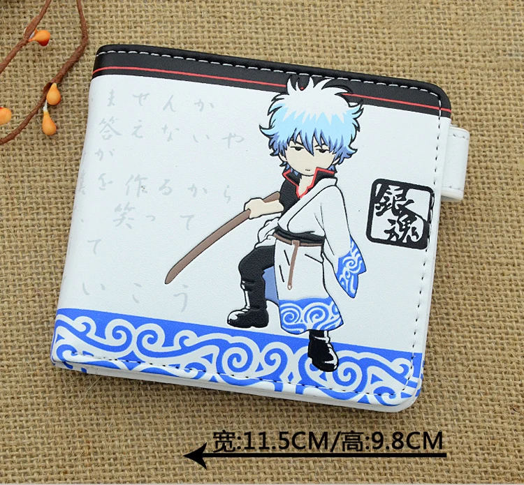 

Anime GINTAMA cos Sakata Gintoki Sadaharu Japanese Harajuku PU Multifunction wallet Unisex birthday present Wallet
