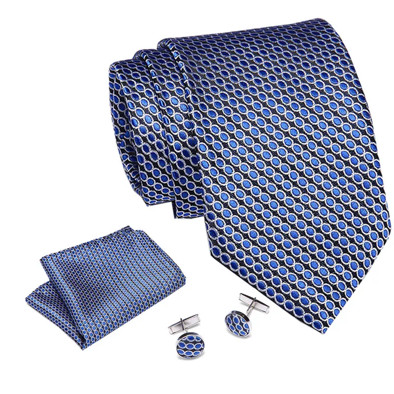 

7.5cm 2018 New Mens Tie 100% Silk Jacquard Paisley Ties For Men Wedding Business Style Dropshipping Tie Set Men shirt accessory