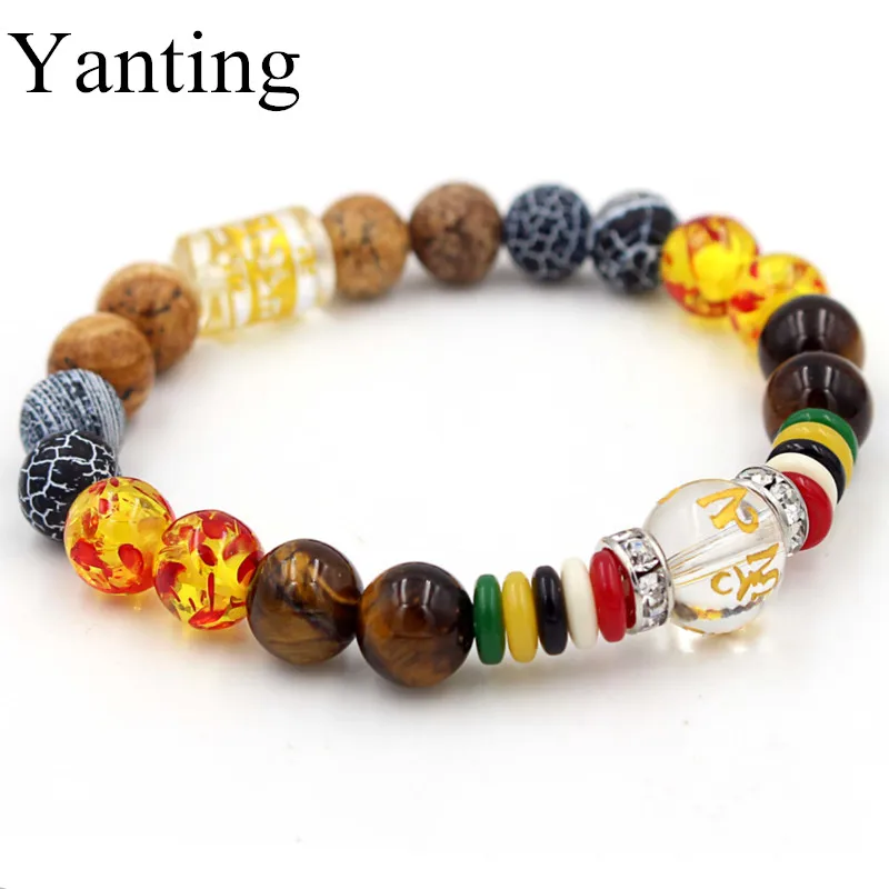 Yanting Crystal Stone Bracelets For Women Mantra Prayer Tiger Eye Yanting Crystal Stone Bracelets For Women Mantra Prayer Tiger Eye Beads Men Jewelry Bracelet 0900 In Strand From
