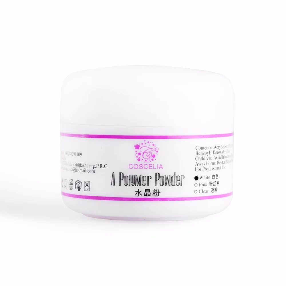 

Acrylic Powder 1 PC Nail Acrylic Powder Acrylic Nail Powder Crystal Pink White Clear Nail Gel Dust Manicure