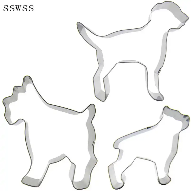 

Three Pet Dogs,Pug,Dalmatian,Bulldog,Cookie Cutter Baking Molds,Cake Decorating Fondant Tools