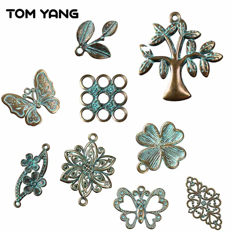 1Pack Antique Green Vintage Metal Charm&Pendant Life Tree/Butterfly/Leaf Craft Connector Charms DIY Necklace Jewelry Making Gift 1Pack Antique Green Vintage Metal Charm&Pendant Life Tree/Butterfly/Leaf Craft Connector Charms DIY Necklace Jewelry Making Gift