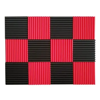 

Promotion! 12 Pcs Acoustic Panels Soundproofing Foam Acoustic Tiles Studio Foam Sound Wedges 1inch X 12 inch X 12 inch