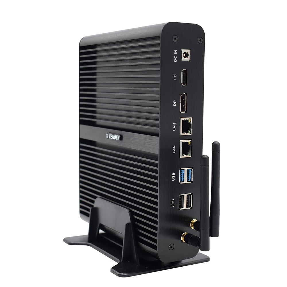 2 COM Win10 Core i5 i3 промышленный ПК Двойной Intel NUC без вентилятора minipc core i7 7660U графика 640 игровой компьютер HDMI DP HD 4K HTPC