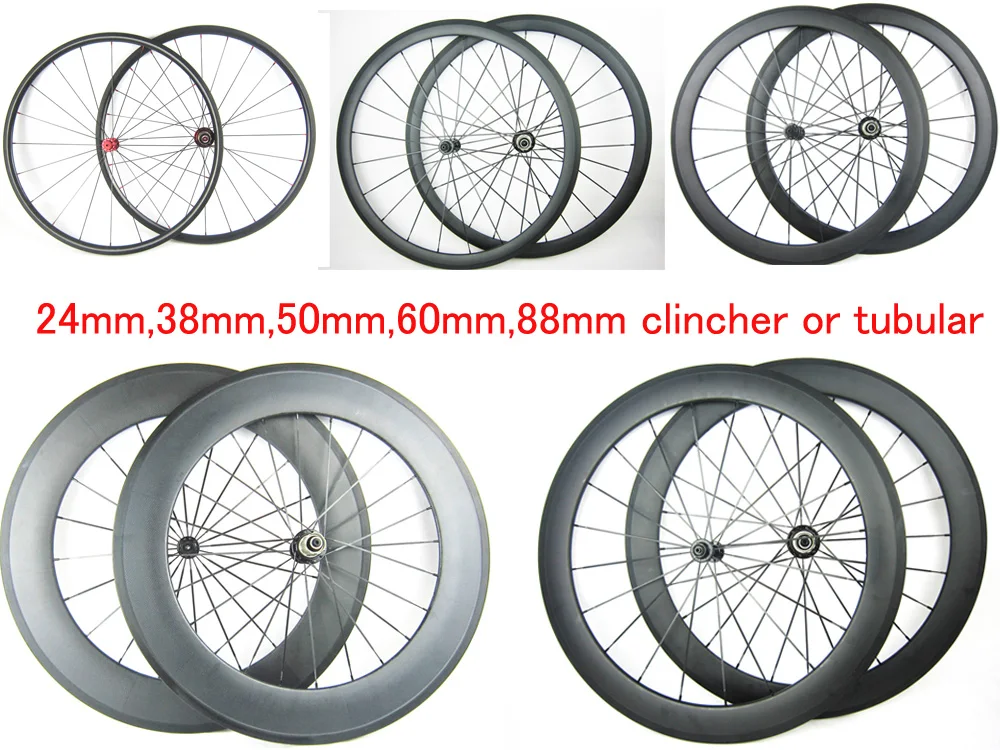 

Ultra light weight 20.5mm width carbon bike 24mm 38mm 50mm 60mm 88mm clincher tubular wheels road bicycle racing wheelset
