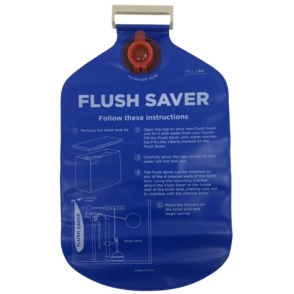 Pvc Energy Saving Save Water Bag Toilet Tank Bank Conserving Insert