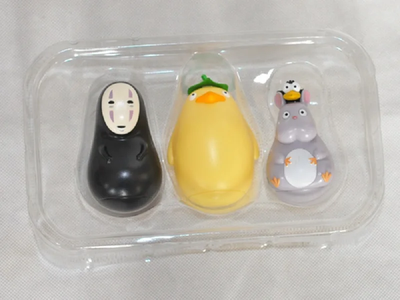 3 шт./компл. аниме Spirited Away No Face Kaonashi Spirit Man Tumbler Ver PVC экшн Фигурки Коллекционная