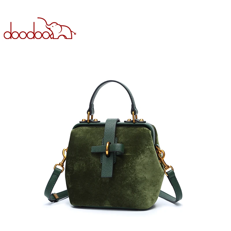 

DOODOO Brand Women Handbags Female Shoulder Messenger Bags Ladies Artificial Leather Top-handle Bag Belt Decoration Small Tote
