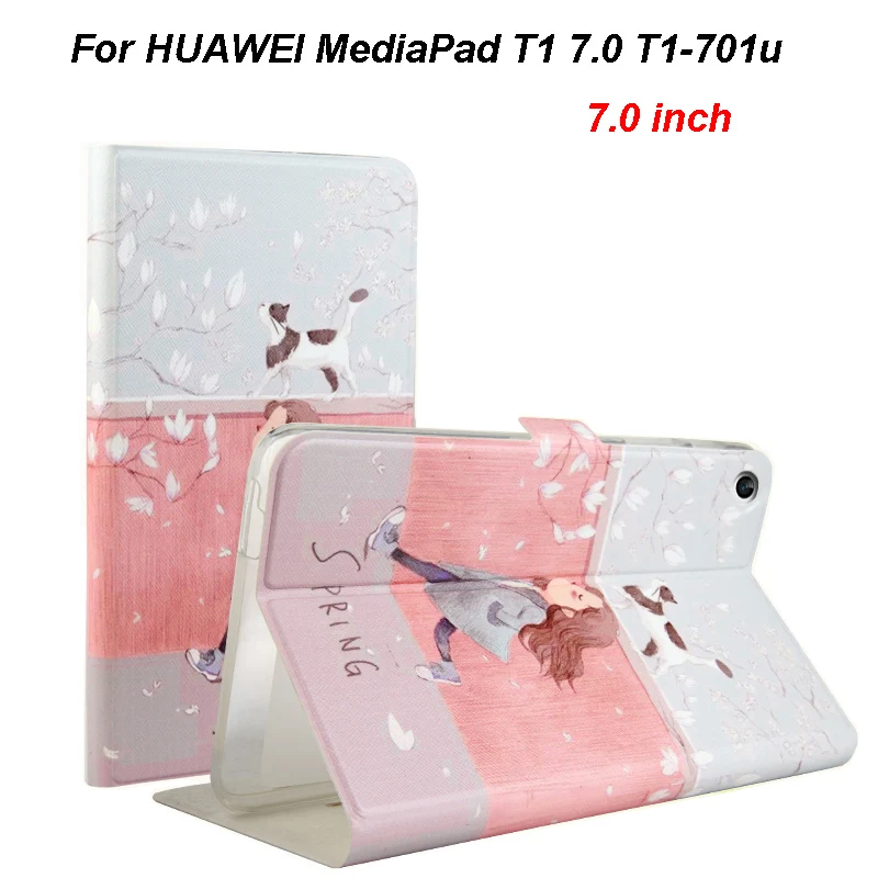 Умный чехол для Huawei T1 7 0 T1-701u силиконовый из искусственной кожи MediaPad T2 BGO-DL09 L03