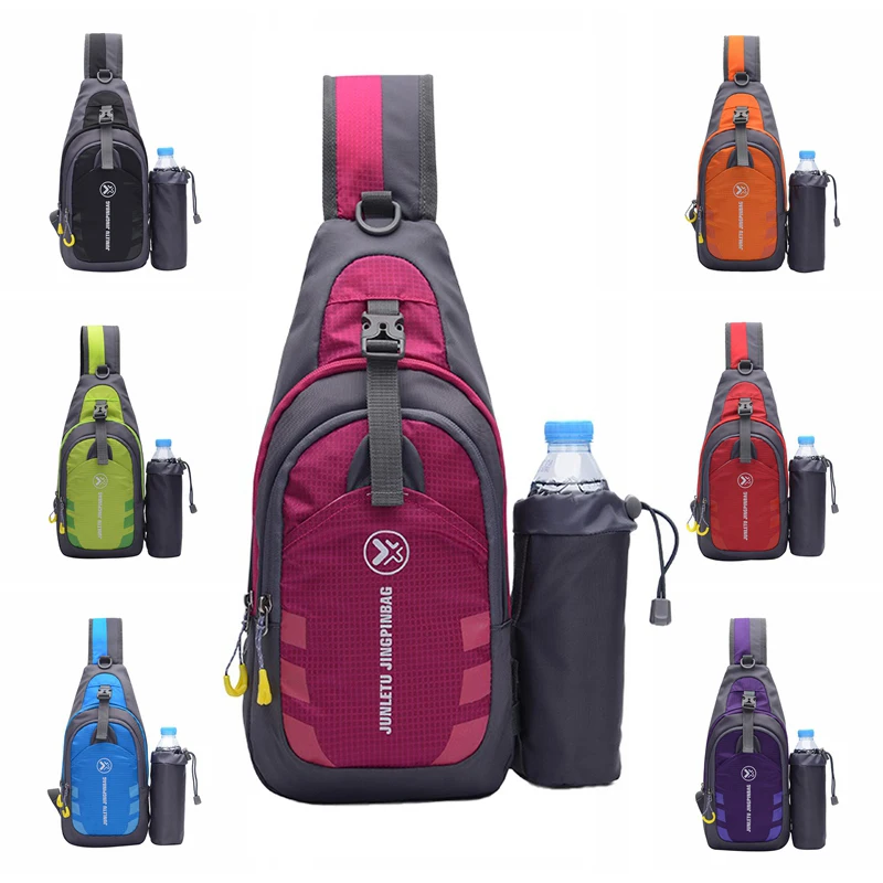  Outdoor Running Sling Bag Chest Shoulder Backpack Crossbody Bags With Bottle Holder For iPad Tablet - 32912554178
