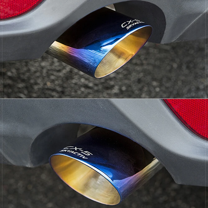 

New High Quality Stainless Steel Car Automobile Exhaust Tip Tail Pipe Muffler For MAZDA CX-5 CX5 2012-2016 Cool Car Styling