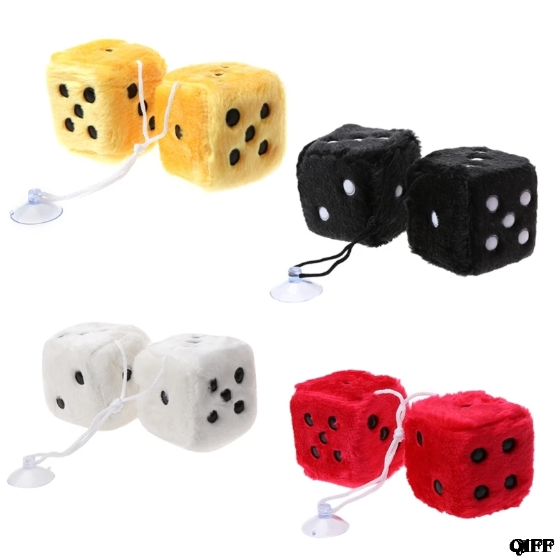 

Drop Ship&Wholesale Car Pendant Color Plush Dice Automobiles Rear View Mirror Charms Car Decoration MAY06