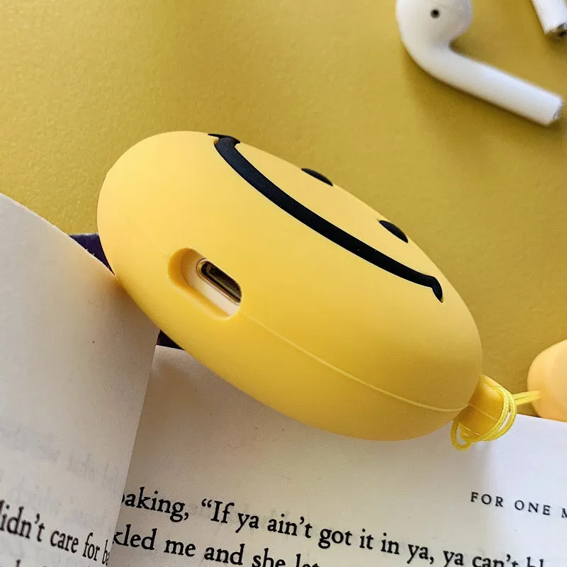 Sunshine smiley face для airpods 2 Чехол для Apple беспроводной Bluetooth защитный чехол для наушников силиконовая гарнитура коробка