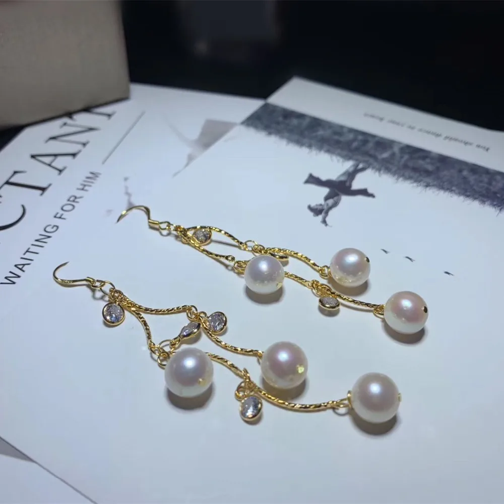 

Free Shipping Punk 2018 New Fashion Earrings Simple Fairy Costumes With Natural Freshwater Pearl Lady Earrings Wholesale