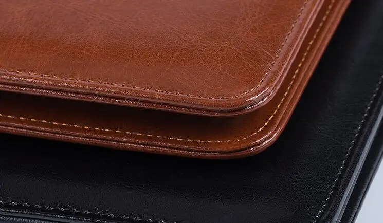 dinheiro bill casos couro do plutônio padfolio com almofada a4 do memorando