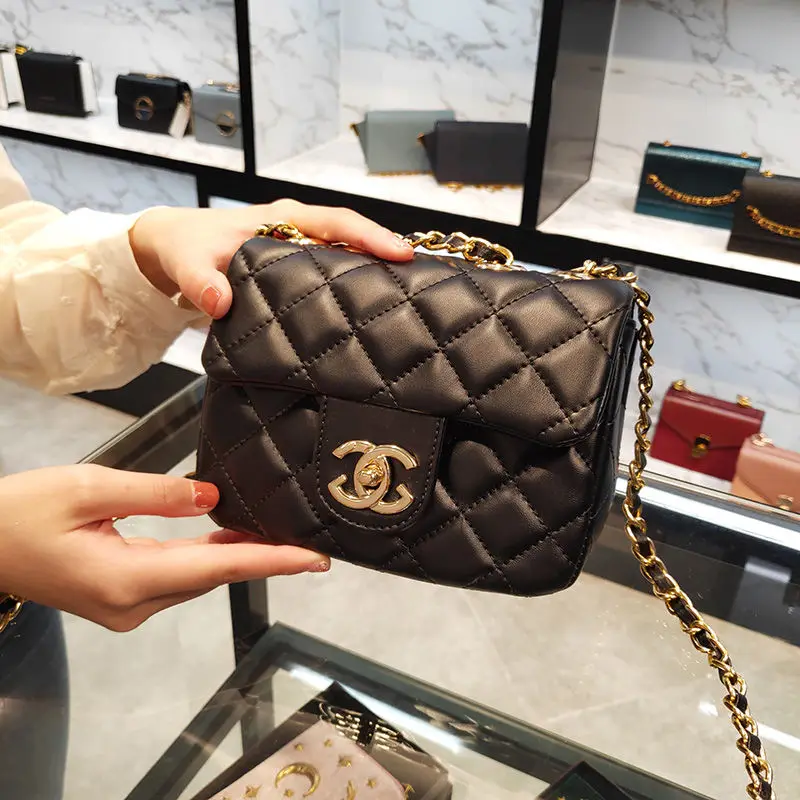 

Youbroer Women's New Fashion Chain Bag Diamond Lattice Cross-body Single Shoulder Versatile Mini Chain Bag