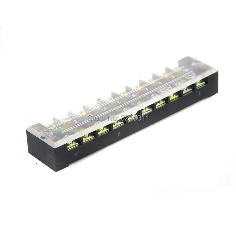 10PCS TB-2510 TB25A10P Suyep 10 Positions Dual Rows 600V 25A Wire Barrier Block Terminal Strip copper | Обустройство дома
