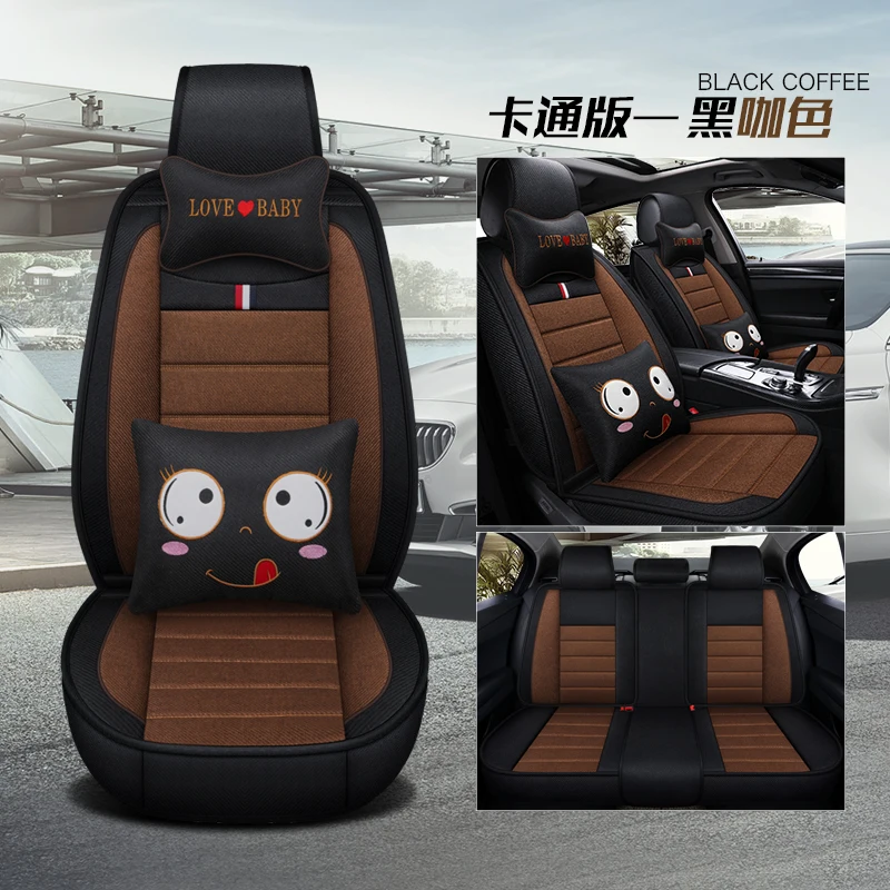 Универсальный льняной чехол для автокресла Toyota Auris C HR chr caldina Avensis Camry celica fortuner RAV4 rav