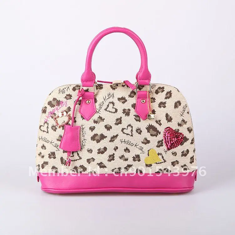 Hello Kitty bag Hellokitty handbags Leoprad Tote bag canvas bag with