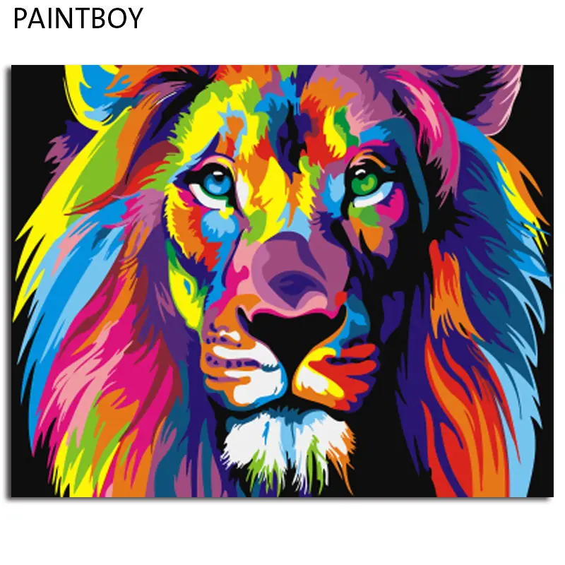 Paintboy DIY картина маслом обрамленная картина живопись по номерам животное масло холст украшения дома 40*50 см