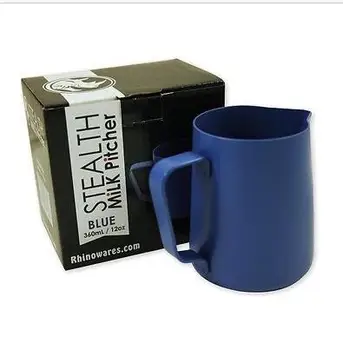 

Rhinowares - Stealth Blue Teflon Milk Pitcher 12oz / 360ml