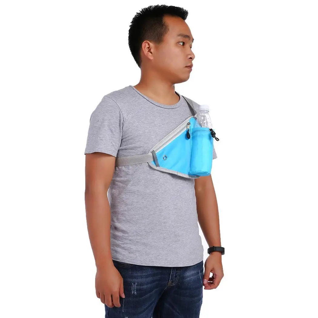 Спортивная сумка унисекс Спорт на открытом воздухе регулируемый ремень на молнии Эластичный чайник сумка для хранения талии