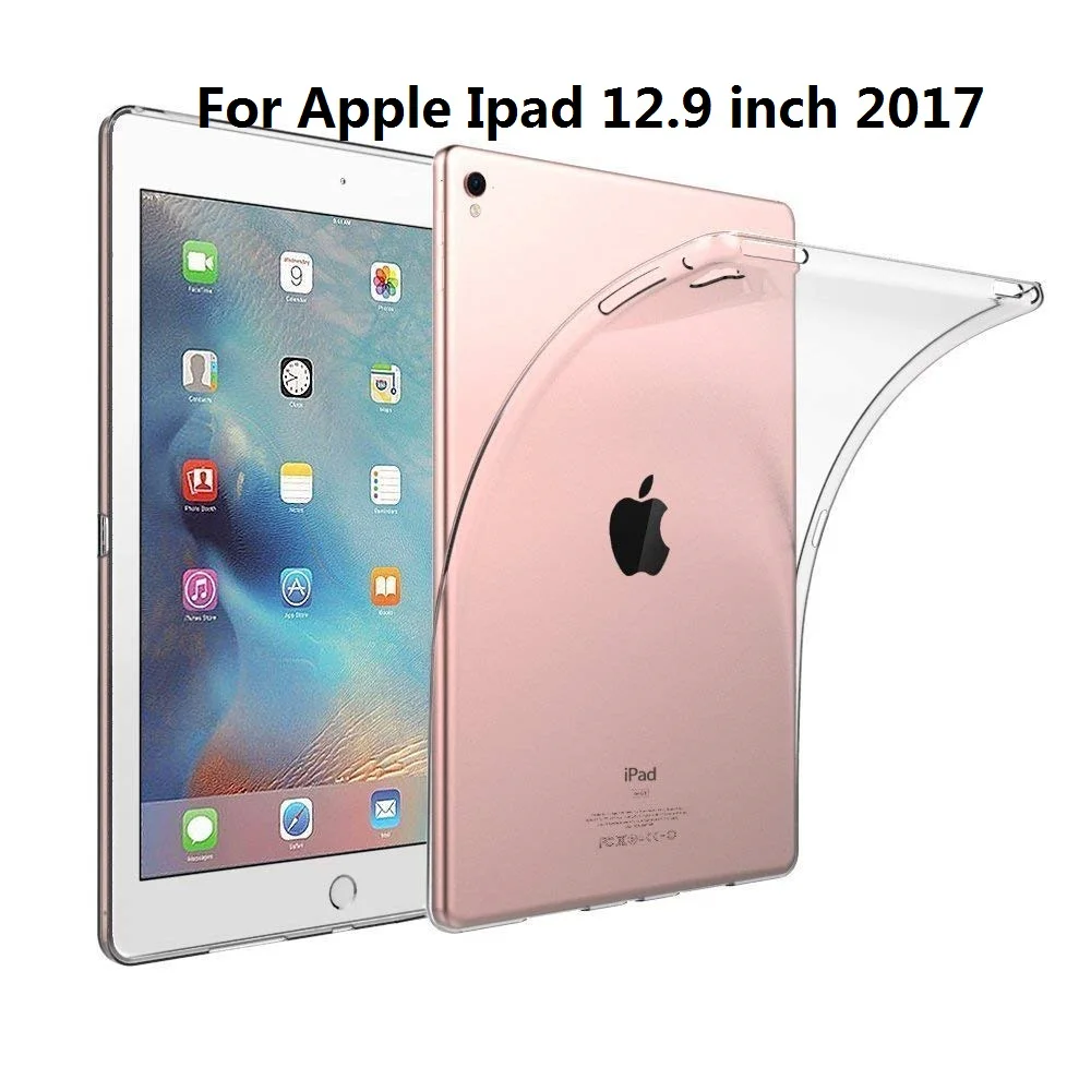 Чехол для iPad Pro 12,9 360 полный защитный силиконовый чехол для iPad 12," Ясно Тонкий силиконовый чехол A1876 A1895 - Цвет: for iPad 12.9 2017