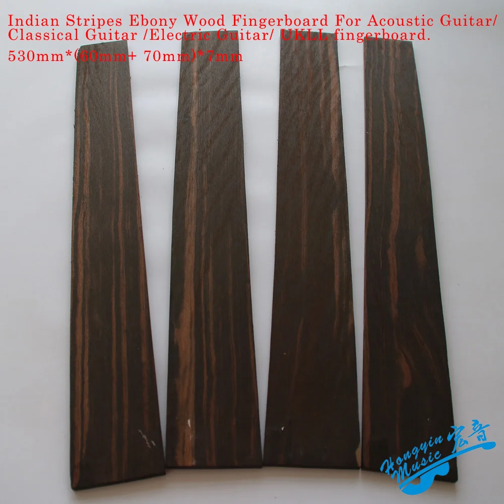 

Indian Stripes Ebony Wood Guitar Fingerboard Original Wood Guitarra Making Materials Accessories 530*70*7mm