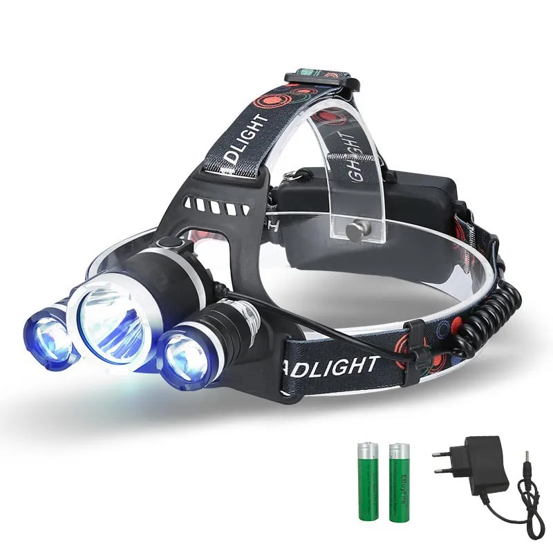 LED headlight head lamp T6/20W Hardlight camping hiking Torch waterproof use 18650 Rechargeable Night riding light | Лампы и освещение