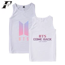 2018 BTS LOVE YOURSELF COME BACK Tank Tops Summer Sleeveless fitness bodybuilding clothes Workout Cotton Women/Men Vest