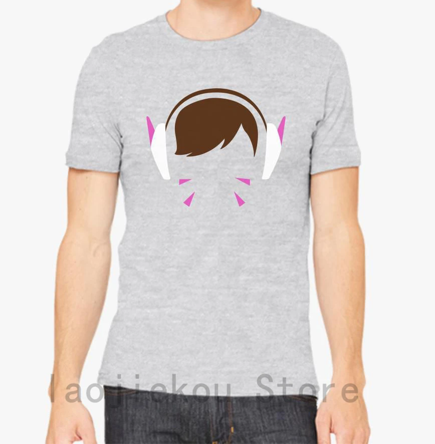 

D va Symbol T shirt men tshirt women tops tee 100% cotton funny print O-neck Short Sleeve t-shirt