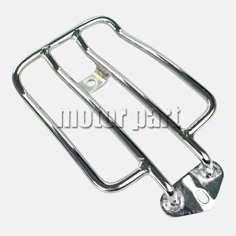 Parrilla Porta Equipajes Cromada Para Asiento Solo Trasero Harley Sportster XL 883/1200