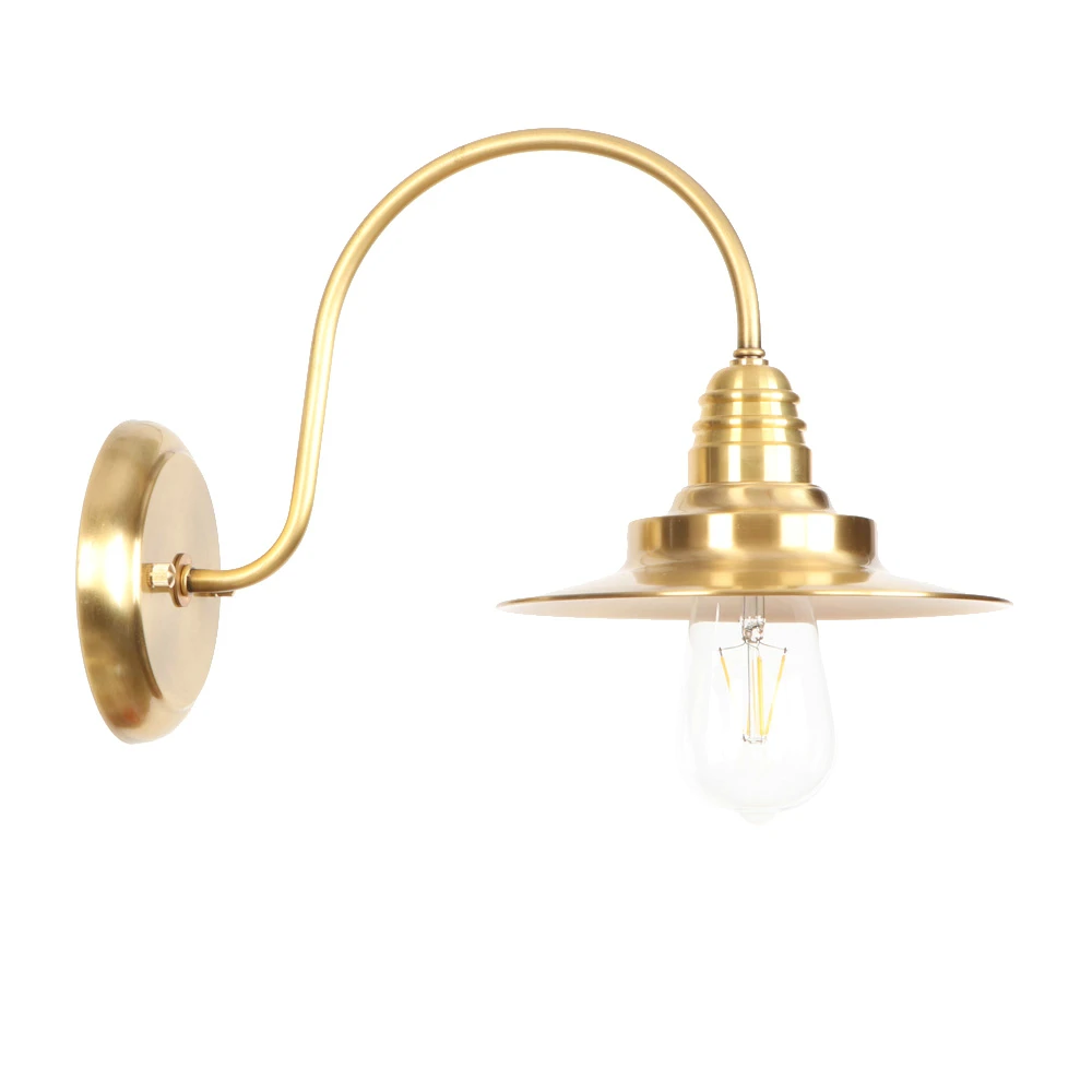 

Bronze Fine copper simple Retro industrial bedroom wind aisle staircase corridor creative restaurant wall lamp led light RWL0042