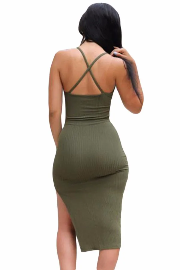 Army-Green-Crisscross-Back-Side-Slit-Fitted-Slip-Midi-Dress-LC61095-9-5