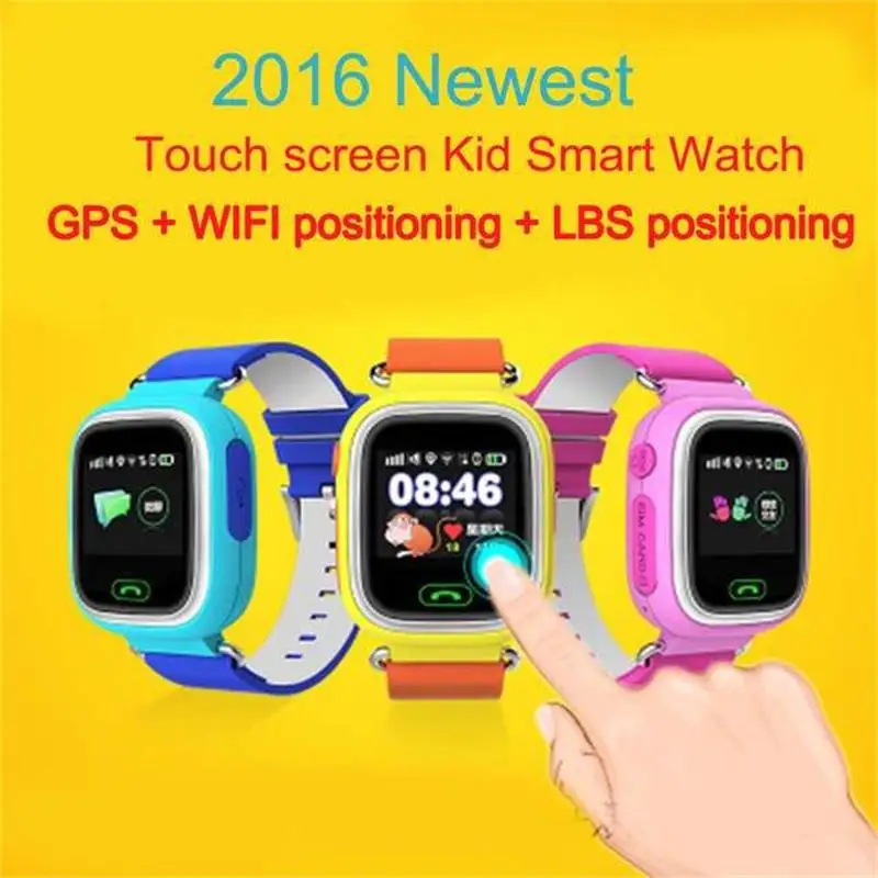  GPS smart watch baby watch Q90 with Wifi touch screen SOS Call Location Device Tracker for Kid Safe Anti-Lost Monitor PK Q80 Q60 