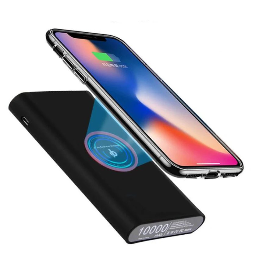 

10000mAh QI Wireless Charger Power Bank for iPhone X 8 Battery Charger Wireless Powerbank for Samsung S9 S8 100PCS/lot