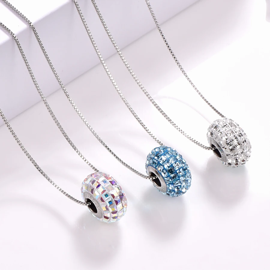 Оригинальные кристаллы Swarovski, Круглый бисер, ожерелье для женщин, новинка, модное элегантное ожерелье, вечерние ювелирные изделия, подарок для мамы