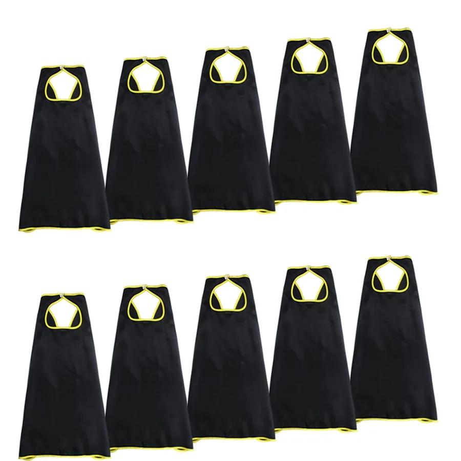 

7-11 Y.O SPECIAL Black Superhero Cape Thanksgiving Cosplay School Party Boys Black Cape Costume For Boys Halloween Cosplay