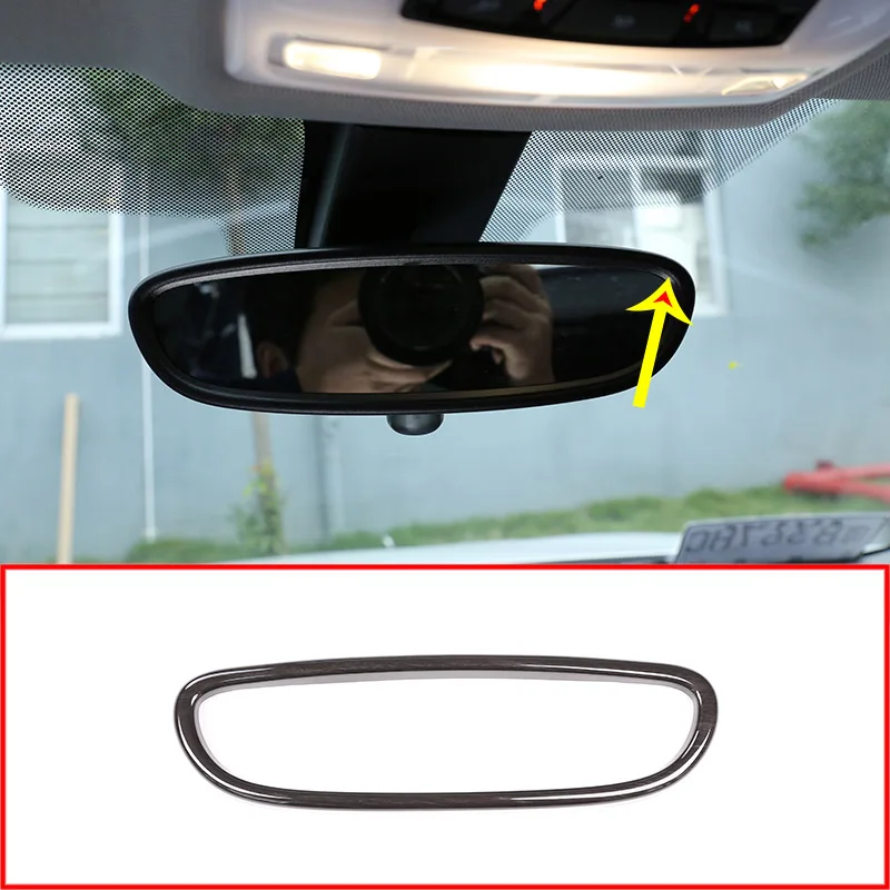 

Black Ash Wood Interior Rearview Mirror Frame Trim Car Accessories For BMW X1 F48 2016-2018 1 Series F20 2011-2015