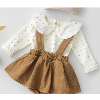 

Baby Girl Fall Rompers Winter Baby Boy Clothes Solid Bow Straps Jumpsuit Trousers Newborn Clothing Overalls
