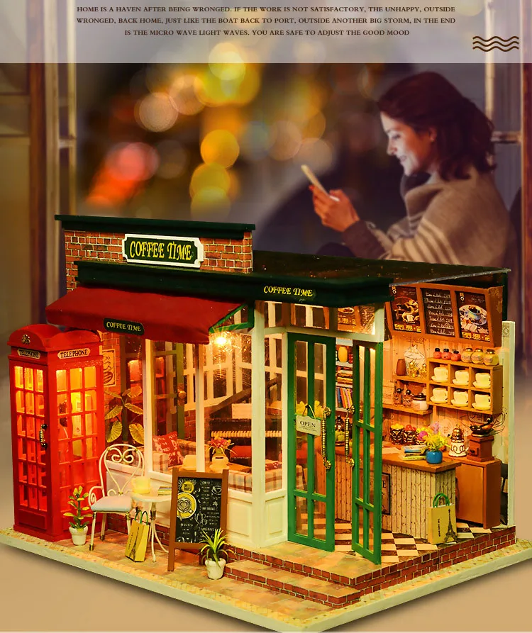 Coffee Time DIY 3D Miniature Kit