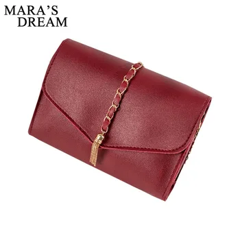 

Mara's Dream 2019 Spring and Summer New Women's Link Shoulder Slung Small Square Bag Fringed Women's Coin Purse Pouch