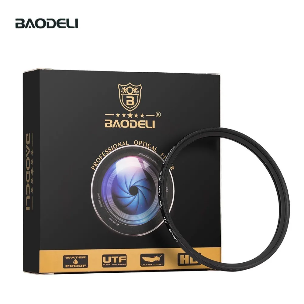 BAODELI Mrc Filtro16 слоев Mcuv фильтр концепция 49 52 55 58 62 72 77 82 мм для камеры Canon M50 Nikon sony A6000 аксессуары